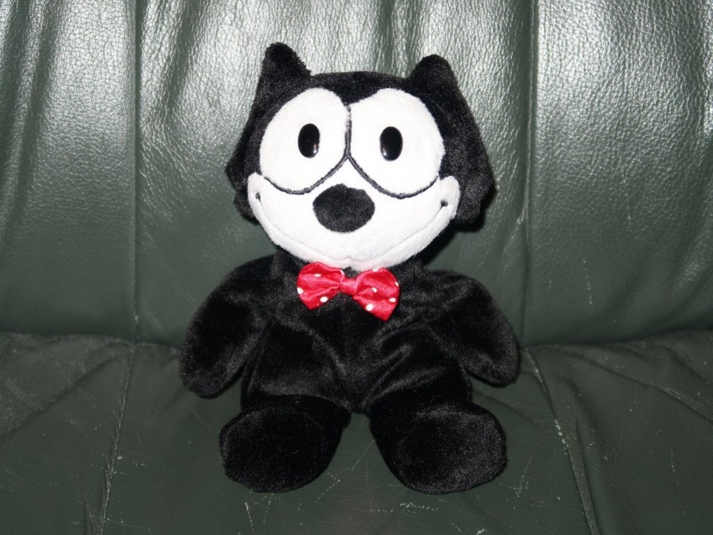 Felix the Cat 19,5 cm beanie knuffeltje, Felix de zwarte kat, Verzenden, Zo goed als nieuw, Overige typen, Korrelvulling