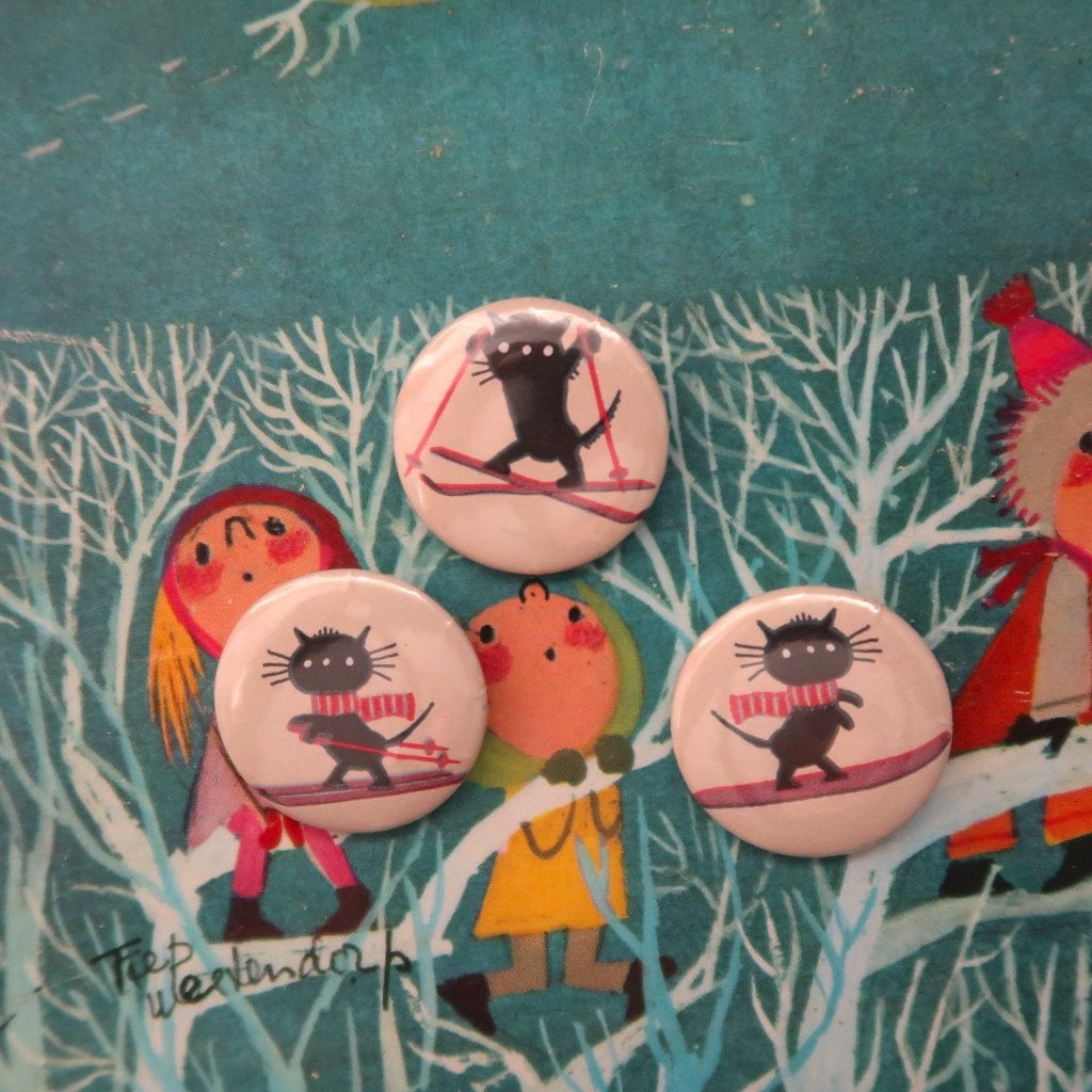 Fiep Westendorp Siepie 25MM Button Pin Badge Broche Set, Verzamelen, Verzenden, Nieuw, Dier of Natuur, Button