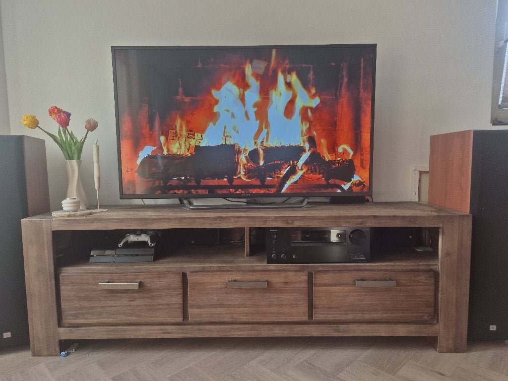 Tv meubel, Ophalen, 150 tot 200 cm, Zo goed als nieuw, Minder dan 100 cm