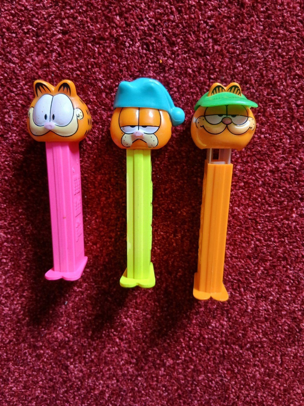 Set van 3 Vintage Garfield PEZ Dispensers, Ophalen of Verzenden, Gebruikt