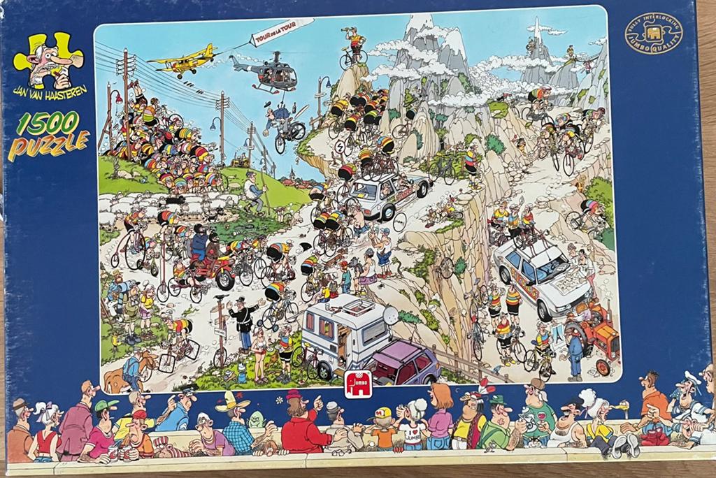 Jan van Haasteren puzzel “Tour de France” 1500 stukjes., Ophalen, 500 t/m 1500 stukjes, Zo goed als nieuw