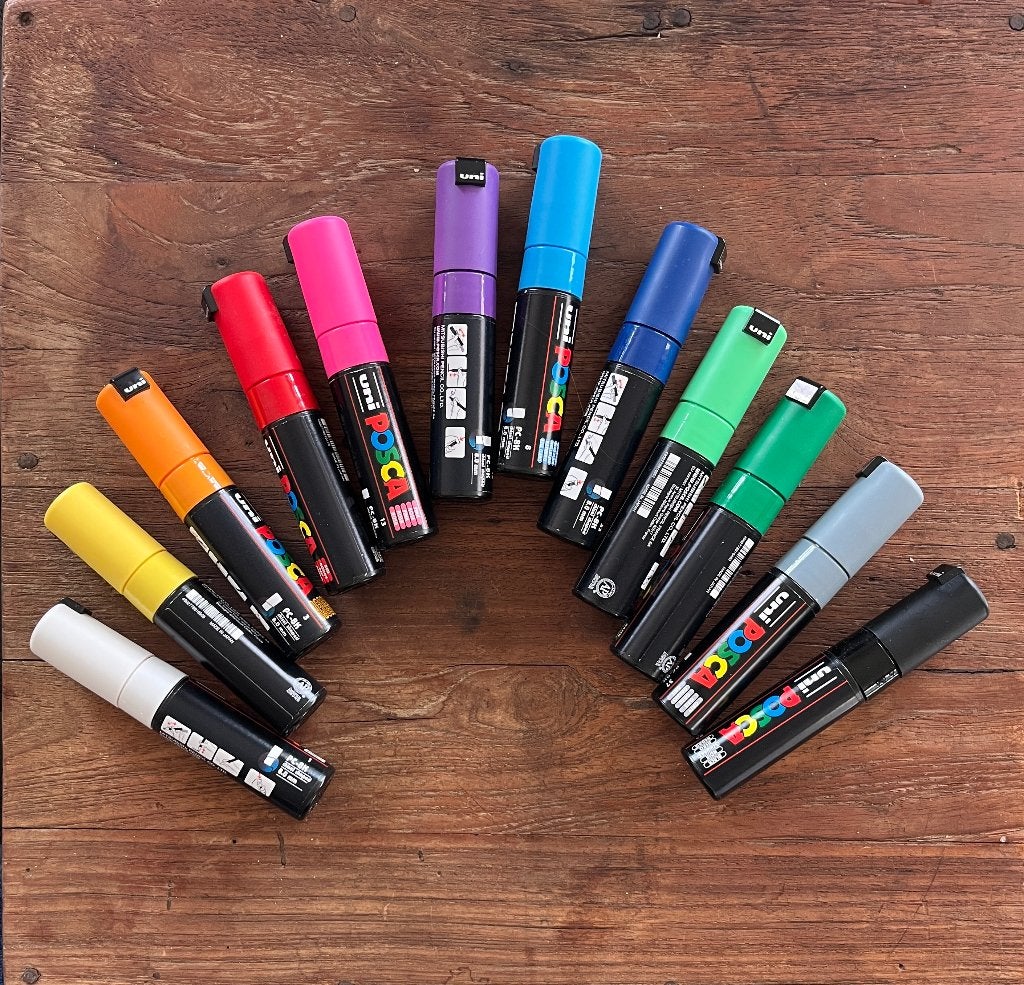 12 Posca stiften PC-8K nieuw, Ophalen of Verzenden, Nieuw, Potlood of Stift