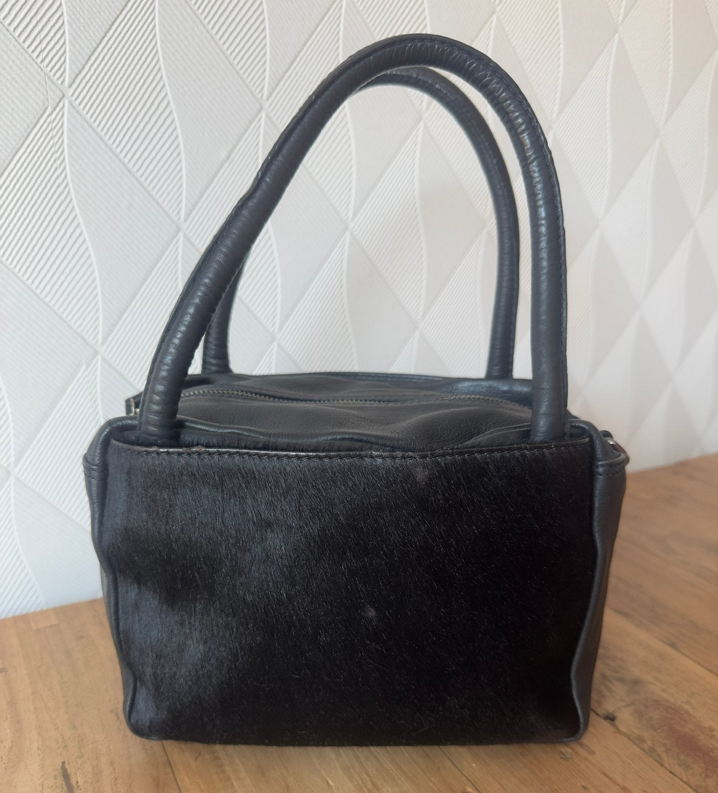 Tas, Claudia Strater, huid en leer, Ophalen of Verzenden, Gebruikt, Zwart, Handtas