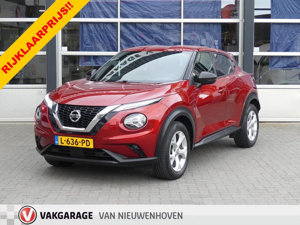 Nissan Juke 114pk DIG-T N-Connecta Parking Pack *t/m 10de bo, Auto's, Nissan, Voorwielaandrijving, Stof, Met garantie (alle), Origineel Nederlands