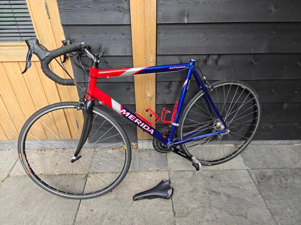 Merida Extreme 907 Racefiets - Blauw/Rood, Gebruikt, Aluminium, Meer dan 20 versnellingen, Ophalen