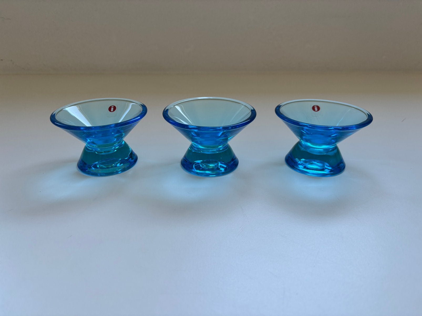 Iittala Kartio kaarsenhouders  (3 stuks), Blauw, Ophalen of Verzenden, 5 cm, Kandelaar