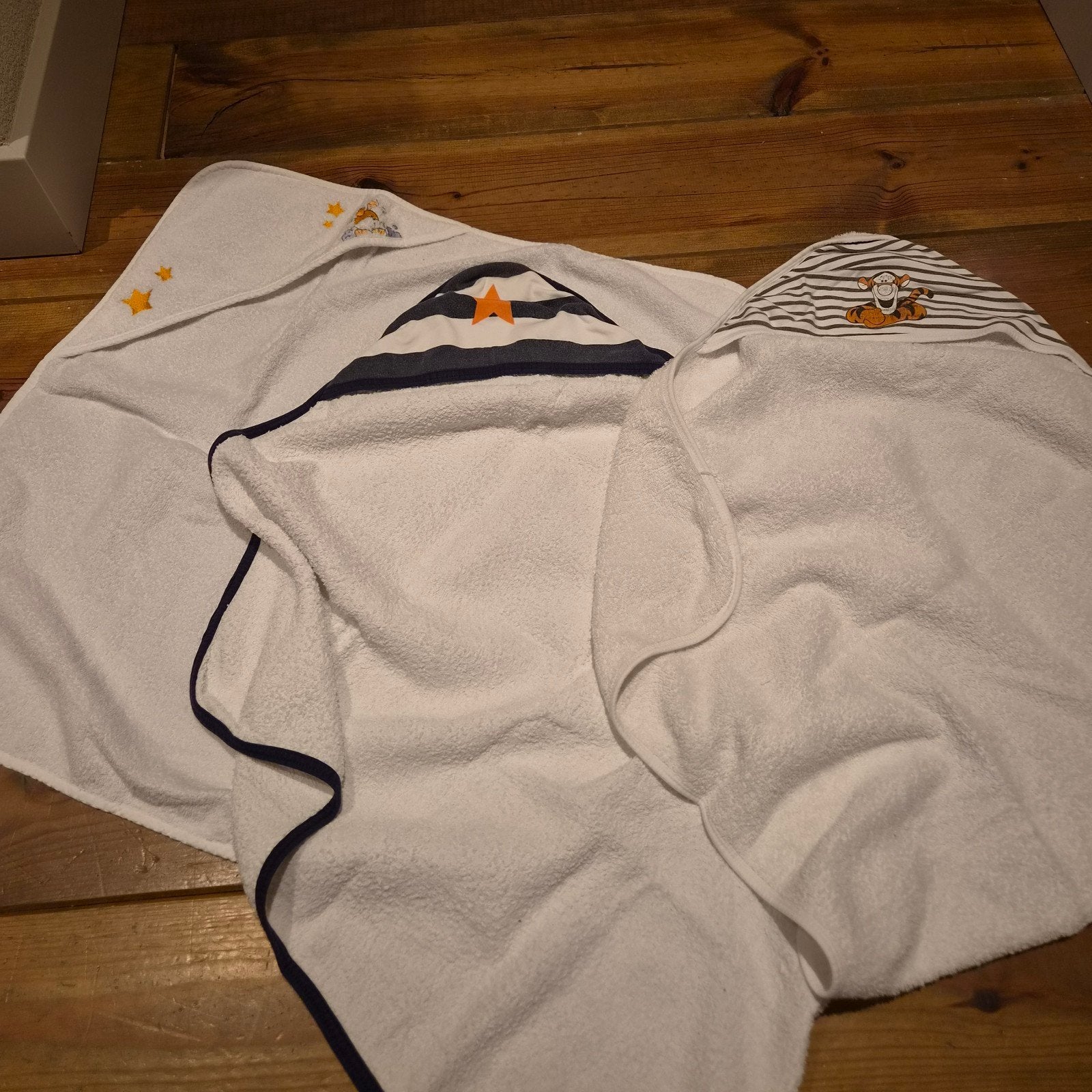 Set van 3 zachte baby omslagdoeken met capuchon, Kinderen en Baby's, Ophalen of Verzenden, Gebruikt