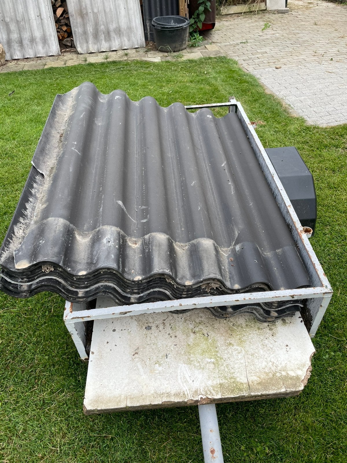 Golfplaten (Eternit vezelcement), Ophalen, Zwart, 15 m² of meer, Golfplaat