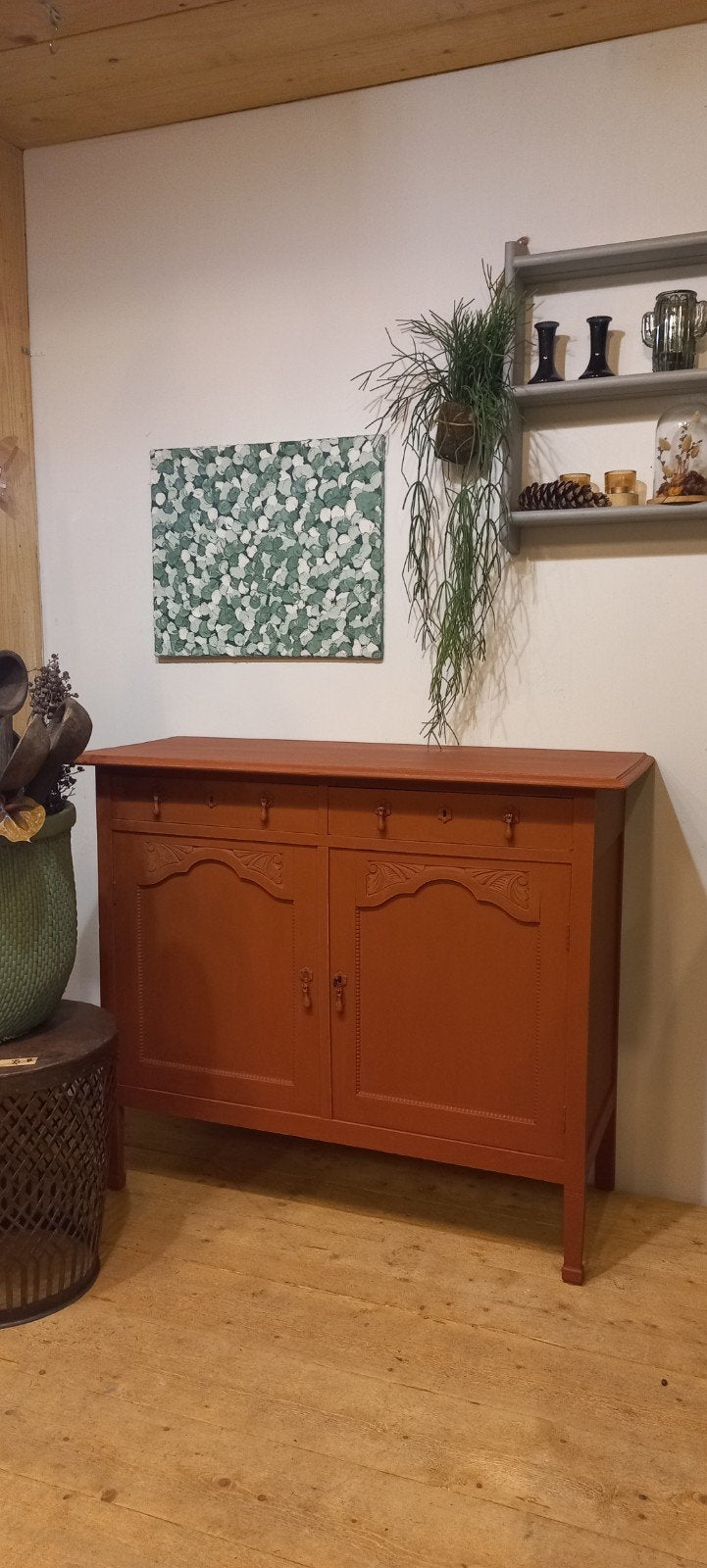 Dressoir warme kleur terra, Ophalen, 100 tot 150 cm, ., Zo goed als nieuw