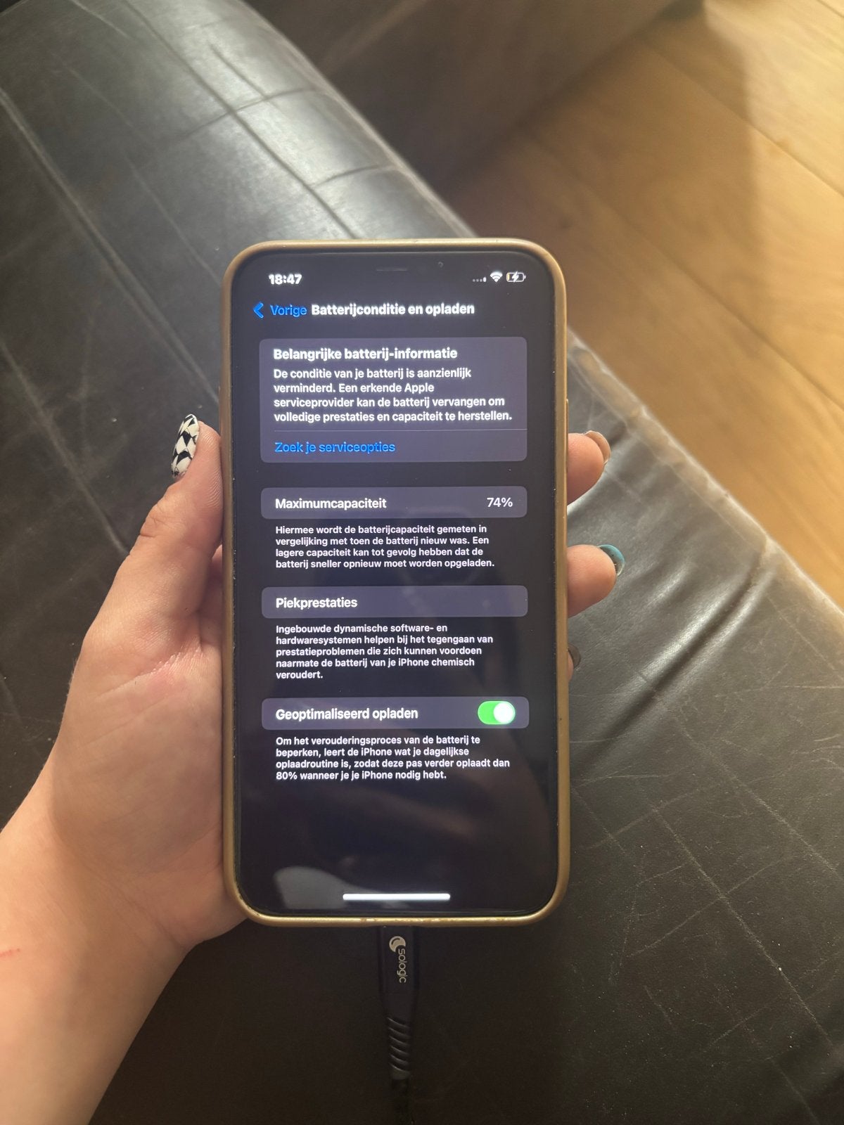 iPhone 11 Pro Max Goud 64GB - Batterij 74%, Telecommunicatie, Mobiele telefoons | Apple iPhone, Ophalen, 64 GB, Zonder simlock