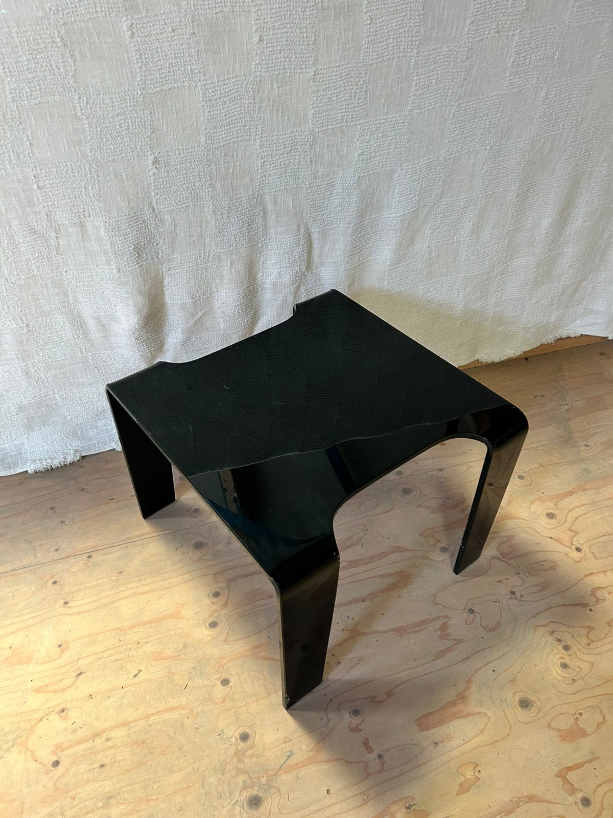 Glazen tafel zwart, Ophalen, Gebruikt, Overige materialen