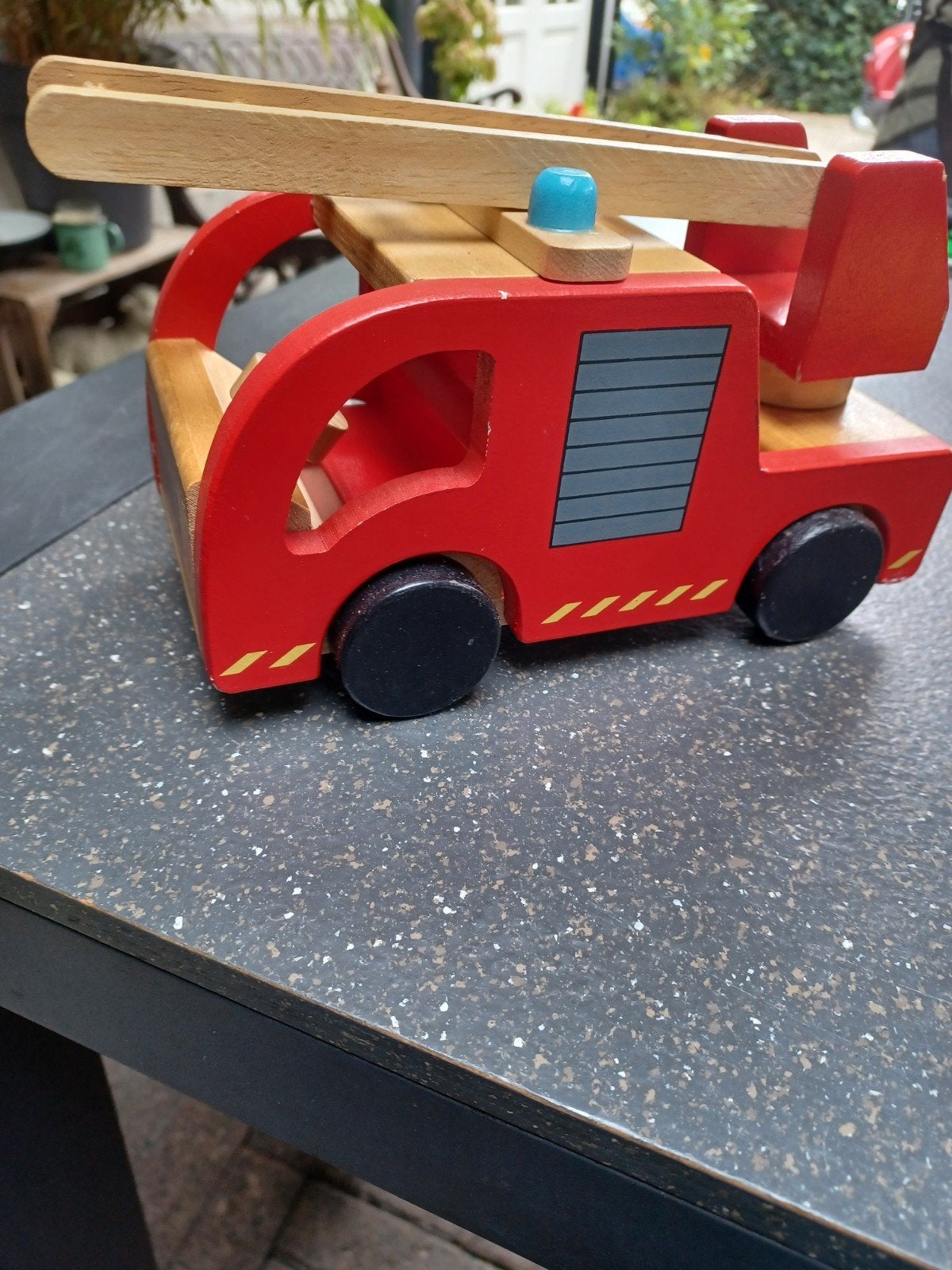 houten brandweerauto, Kinderen en Baby's, Ophalen, Zo goed als nieuw