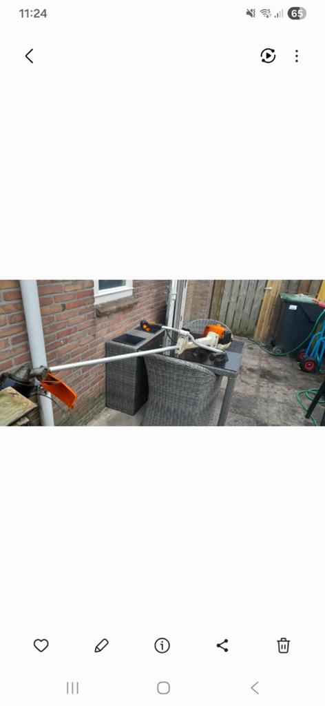 Stihl bosmaaier, Ophalen, Benzine