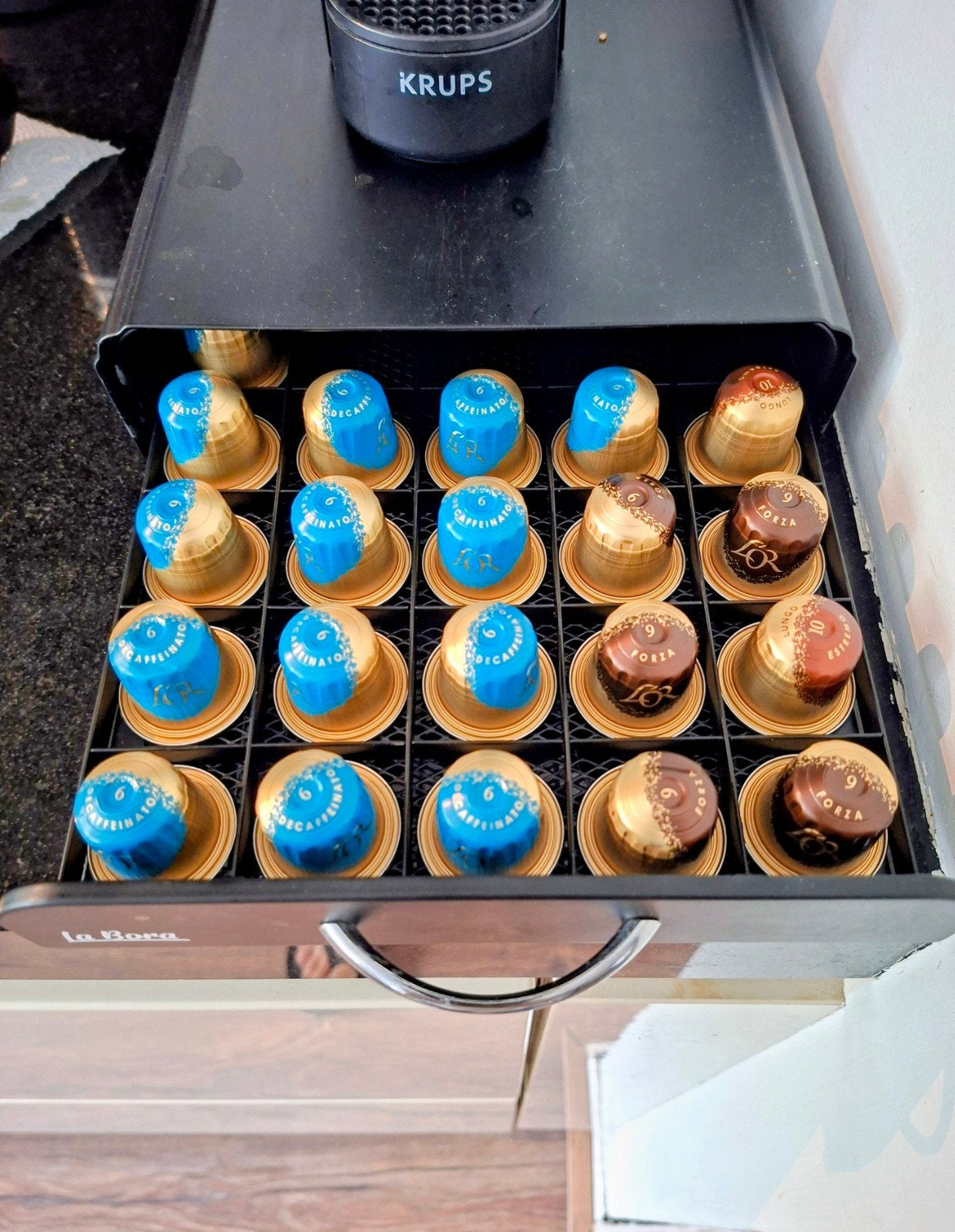 La Bora Nespresso Capsulehouder - Zwart, Ophalen, Gebruikt, Overige merken, Nespresso