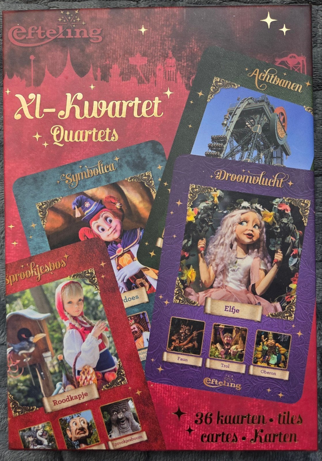 Efteling XL Kwartet Spel - 36 Kaarten, Ophalen of Verzenden, Nieuw, Overige typen