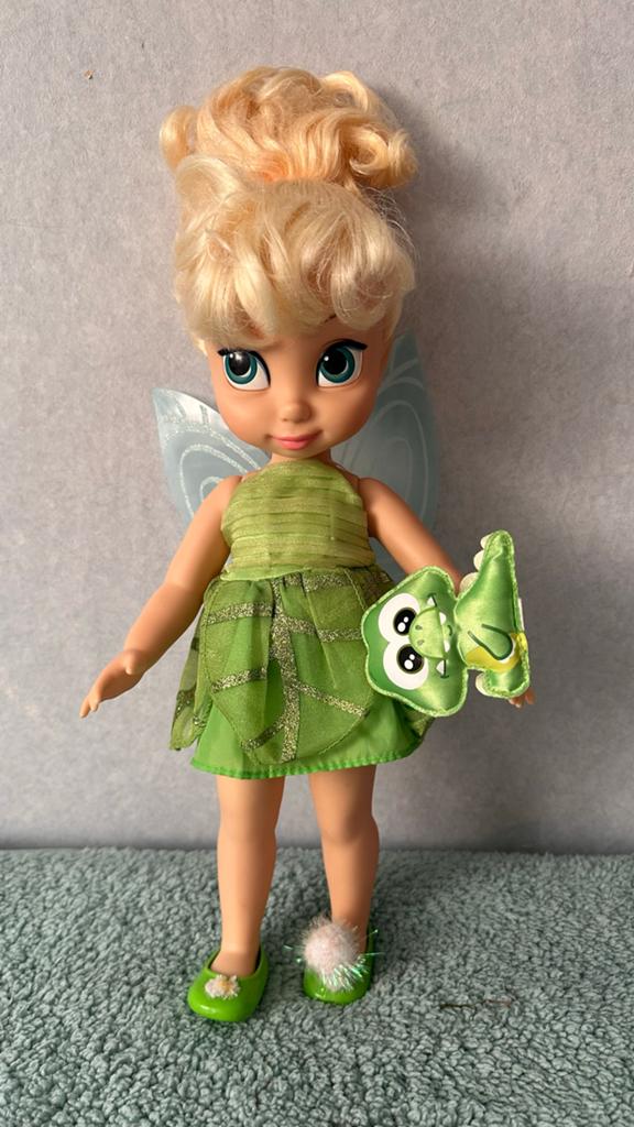Disney Tinkerbell pop met vleugels en knuffeltje, Ophalen, Zo goed als nieuw, Overige typen