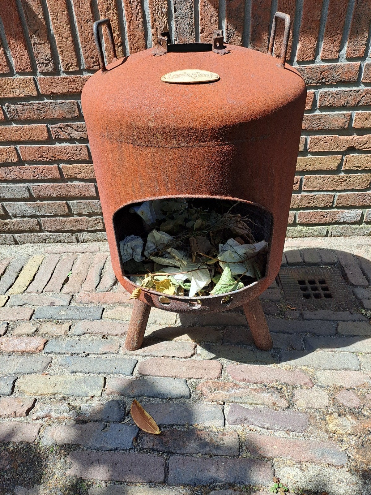 Lanterfant buitenhaard, Ophalen, Gebruikt