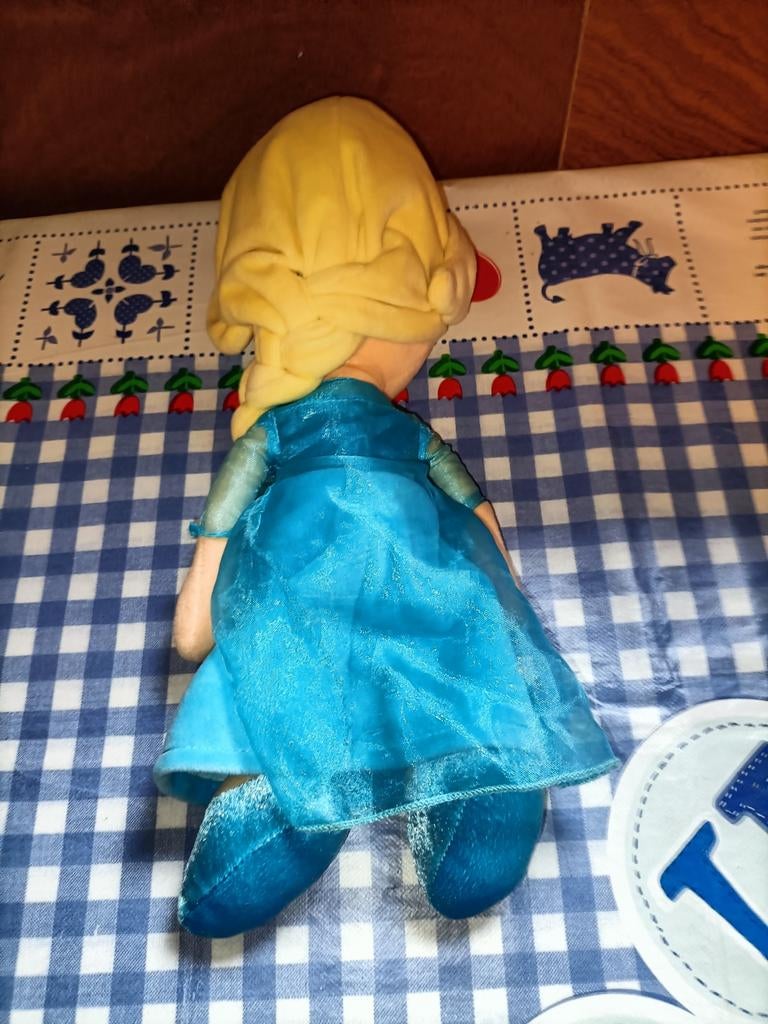 Prinses Elsa knuffel Frozen, Ophalen of Verzenden, Zo goed als nieuw, Overige typen
