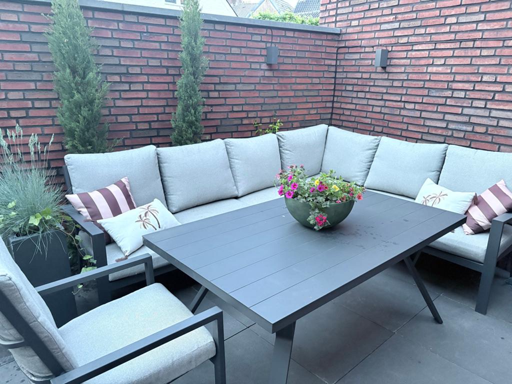 Lounge dining set Garden Impressions, z.g.a.n., Ophalen, 5 zitplaatsen, Aluminium, Zo goed als nieuw