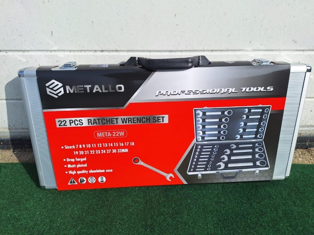 22-delige Ratelsleutel Set – Nieuw in koffer, Auto diversen, Autogereedschap, Nieuw, Info@mettaloequpment.nl, Reinhnstrasse 133