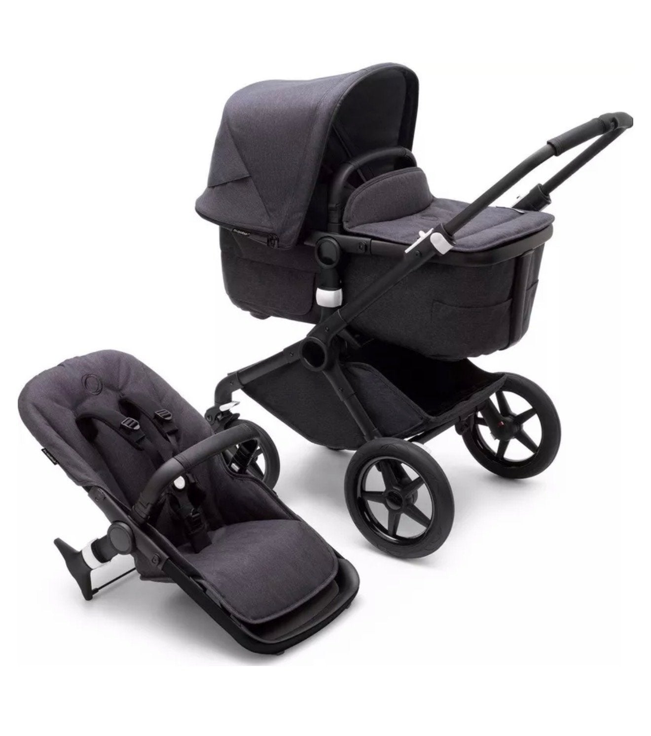 Bugaboo Fox 3 Combiwagen - Compleet Zwart, Kinderen en Baby's, Kinderwagens en Combinaties, Ophalen, Gebruikt, Bugaboo, Combiwagen
