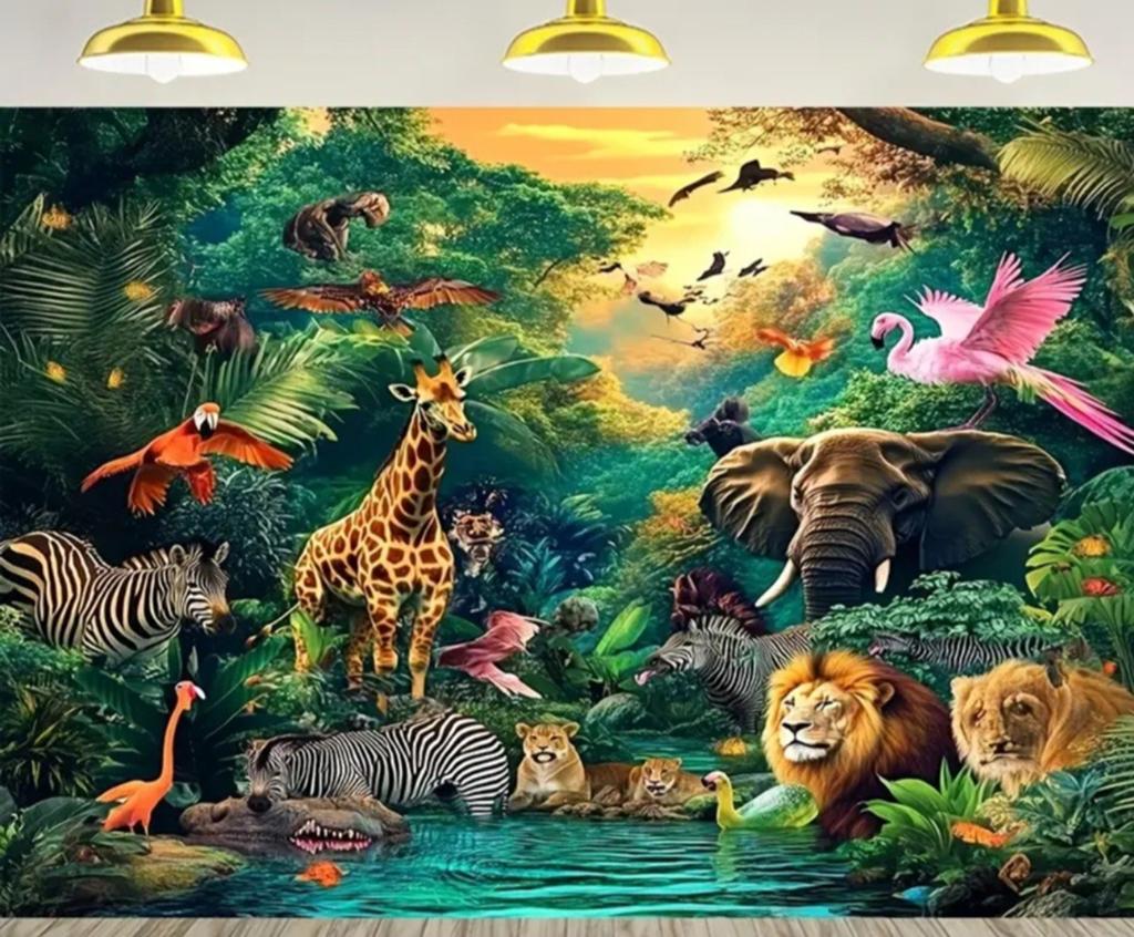 Jungle decordoek 1.5 mtr breed lees advertentie, Ophalen of Verzenden