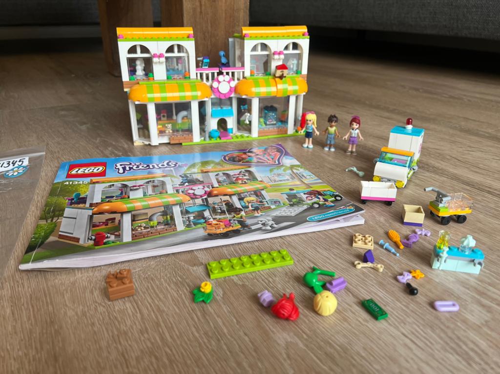 LEGO friends huisdierencentrum 41345, Ophalen of Verzenden, Zo goed als nieuw