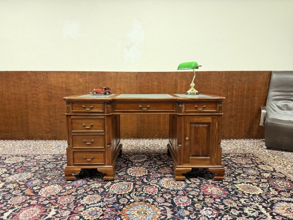 Nieuw! - Klassiek Engels Chesterfield Bureau Partnerdesk, Ophalen of Verzenden