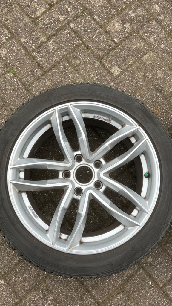 Aluminium Velgen met winterbanden225 45 R17  5x112, Auto-onderdelen, Banden en Velgen, Ophalen, Gebruikt, Banden en Velgen, 17 inch