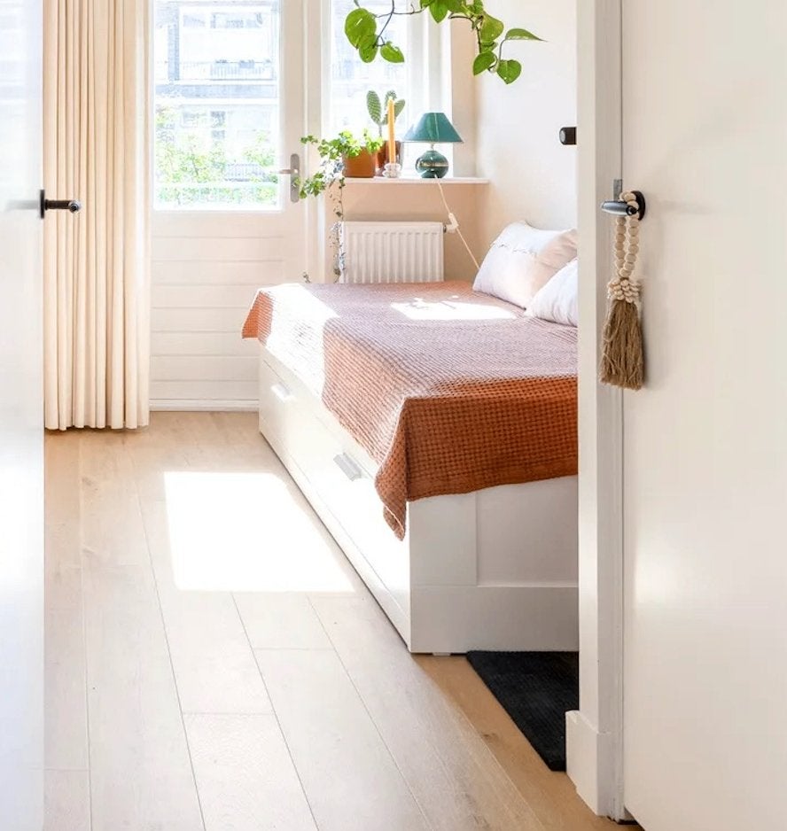 IKEA BRIMNES Bedbank met 2 lades, wit, 80x200 cm, Ophalen, Verstelbaar, Wit, Tweepersoons