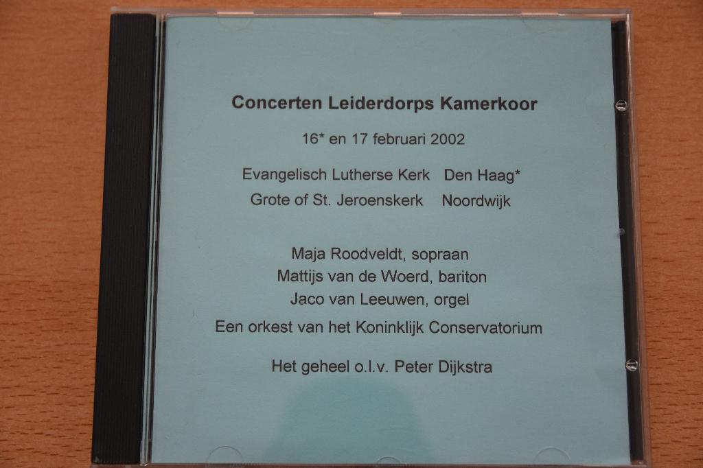 Cd Jaco van Leeuwen, Concerten Leidersdorp Kamerkoor, Ophalen of Verzenden, Barok, Zo goed als nieuw, Overige typen