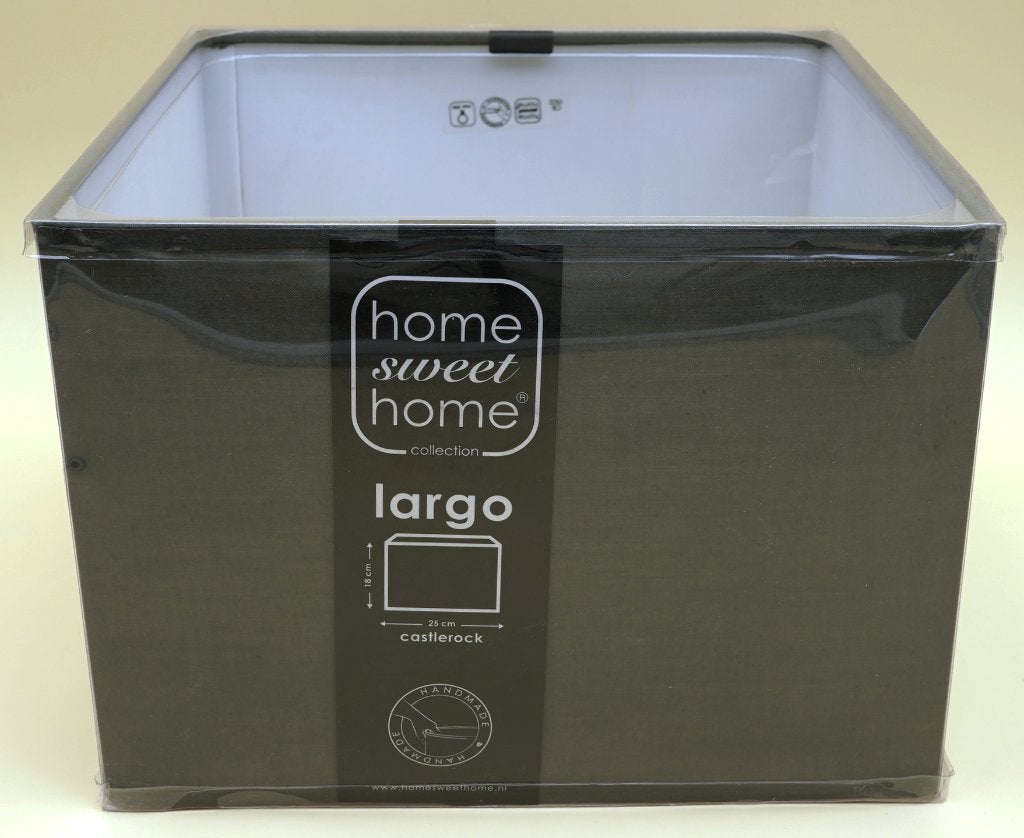 Home Sweet Home Lampenkap Largo (Vierkant) - antraciet, 25 cm, ., Vierkant, Nieuw