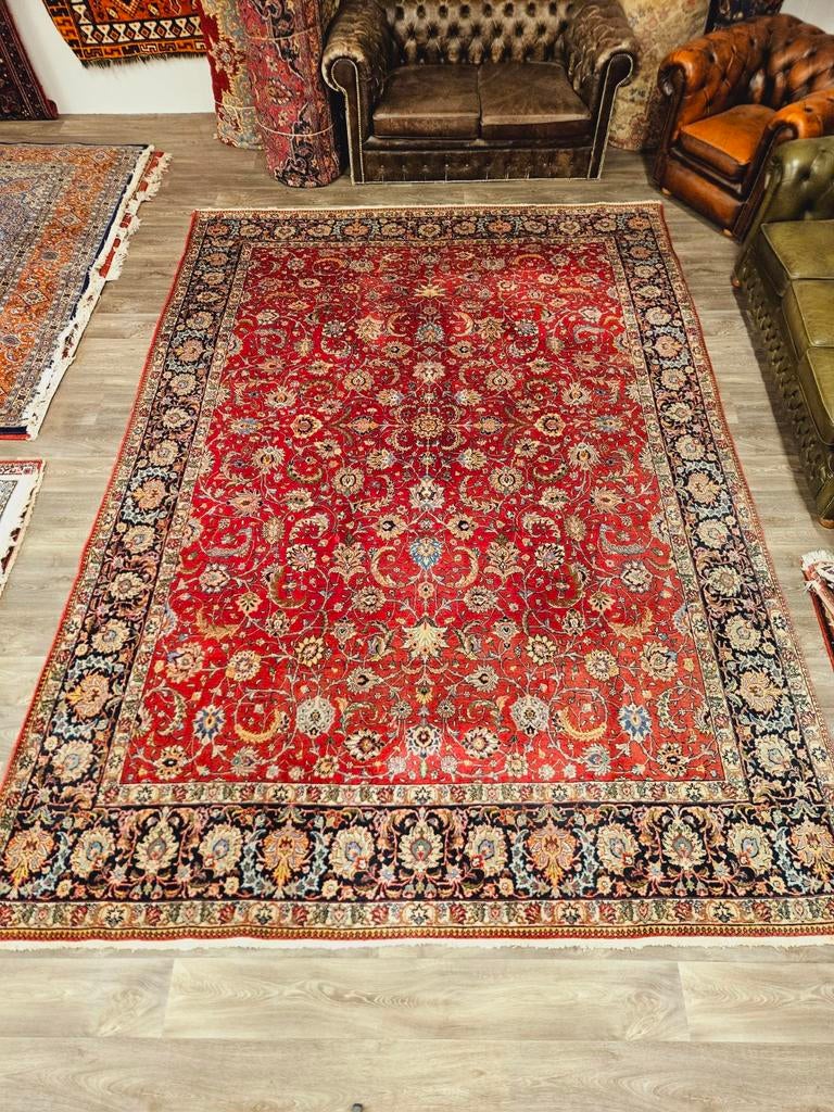 Perzisch Handgeknoopt Tabriz Tapijt. Prachtige kleuren!, Perzisch, 200 cm of meer, Ophalen of Verzenden, Zo goed als nieuw
