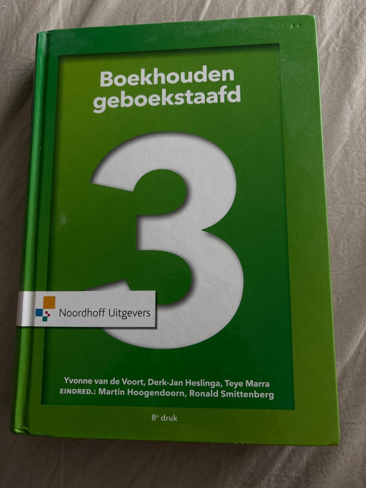 Boekhouden geboekstaafd 3 - 8e druk (Noordhoff), Boeken, Ophalen of Verzenden, Gamma, Zo goed als nieuw, HBO