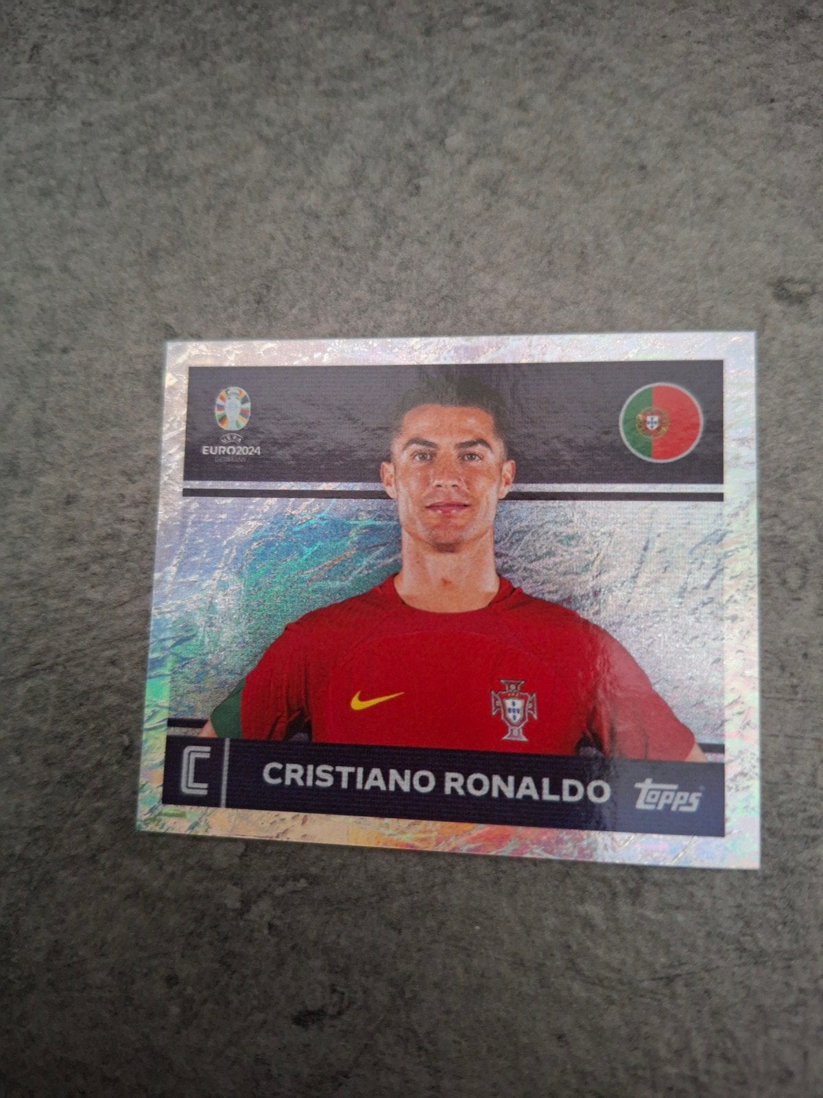 Topps (no panini) sticker Euro 2024 Duitsland. Ronaldo., Verzenden, Zo goed als nieuw, Sticker