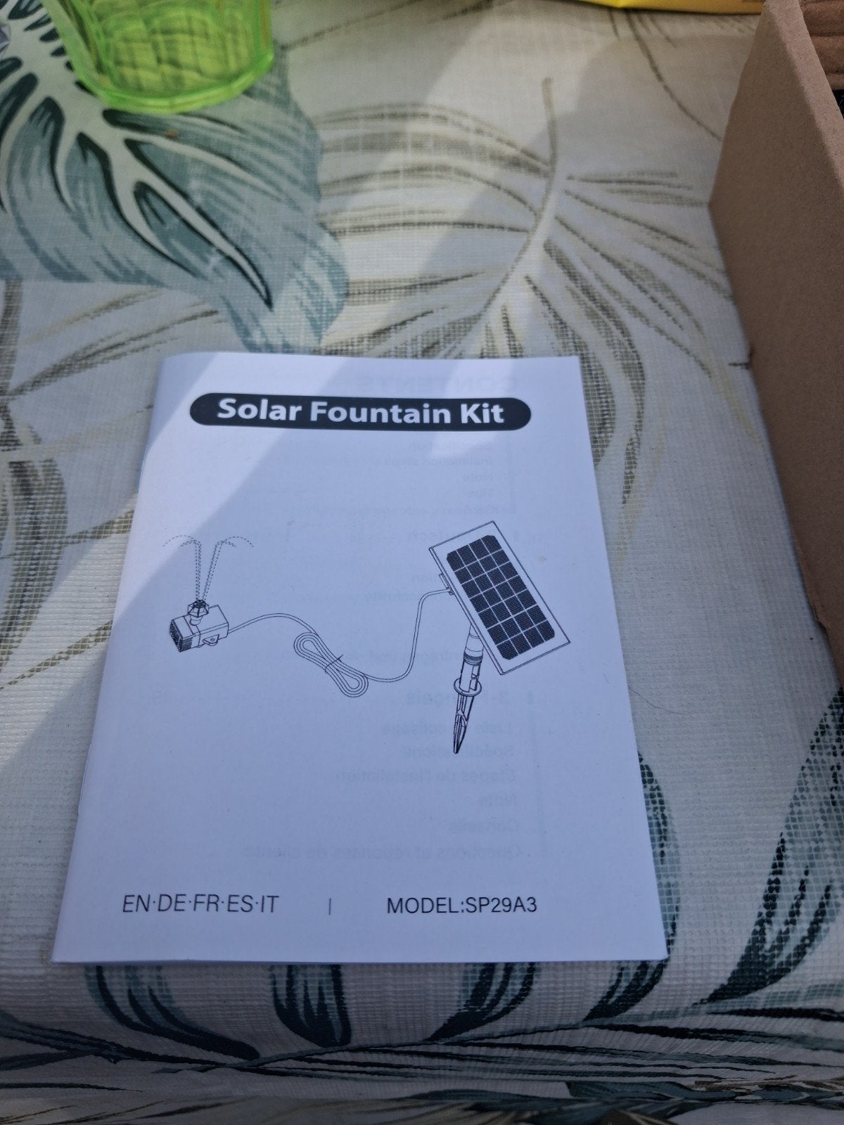 LESoleil 3.5W Solar Fontein Kit - Nieuw in doos, Ophalen of Verzenden, Nieuw, Kunststof, Fontein