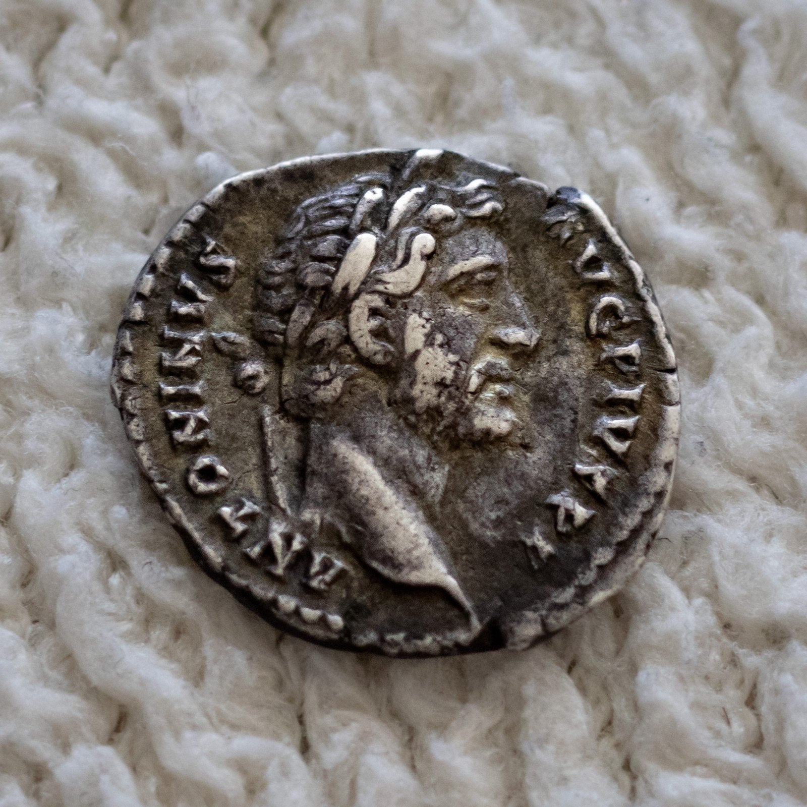 Prachtige Romeinse Munt Antoninus Pius, Verzenden, Overige landen, Losse munt, Zilver