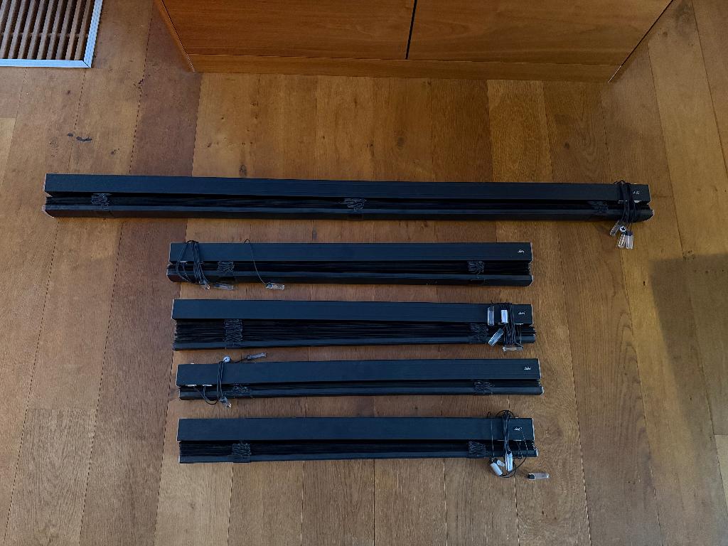 Luxaflex aluminium jaloezieën 50 mm matzwart - diverse maten, Ophalen, Zo goed als nieuw, Zwart