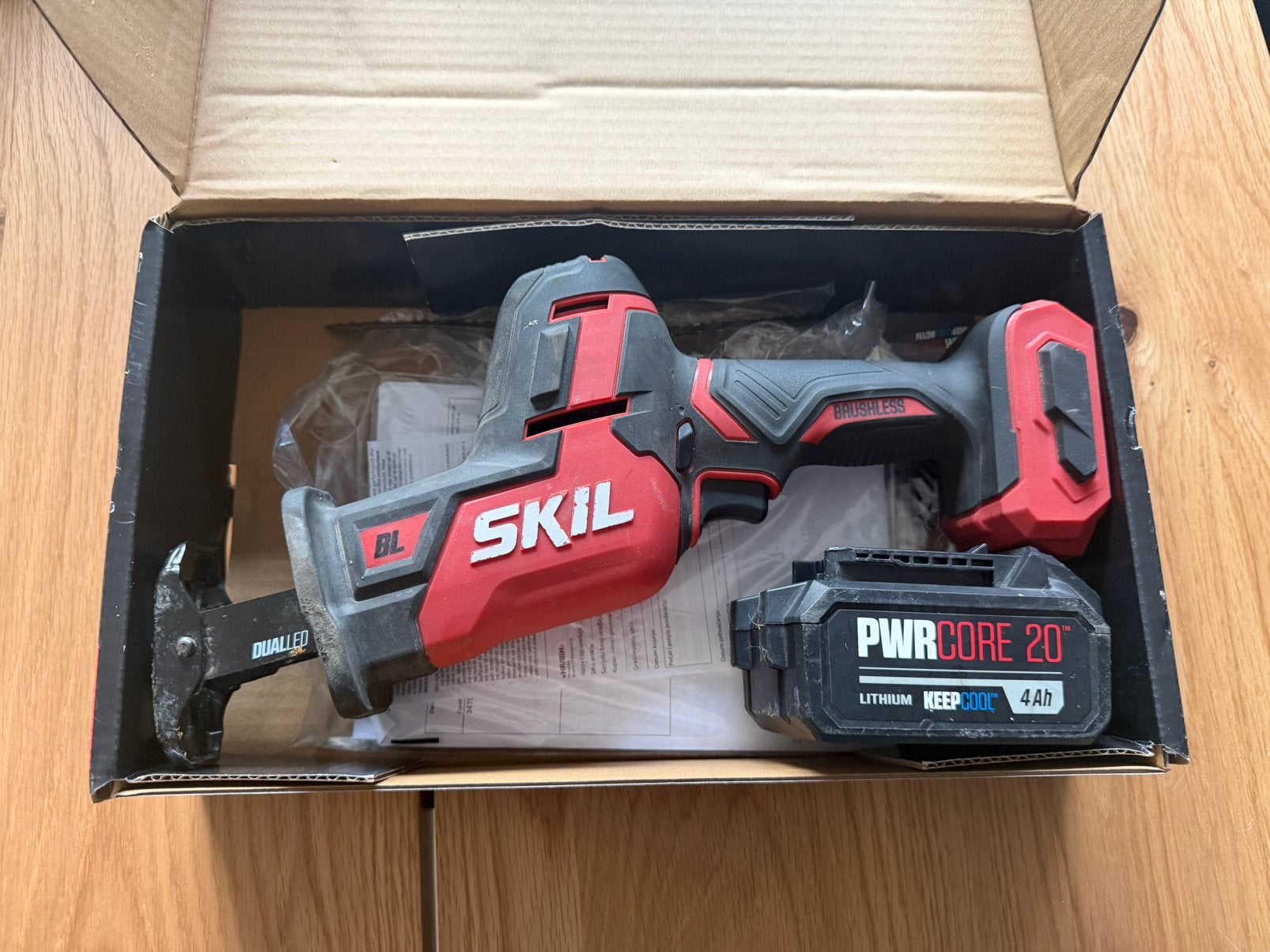 Skill reciprozaag brushless, 70 mm of meer, 600 tot 1200 watt, Ophalen of Verzenden, Zo goed als nieuw