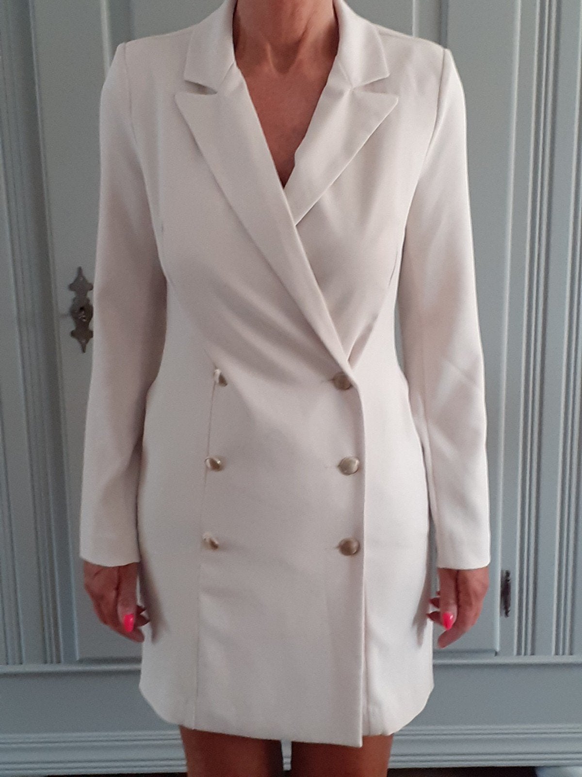 Dames jas/jurk, Kleding | Dames, Ophalen of Verzenden, Nieuw, Maat 34 (XS) of kleiner, Beige