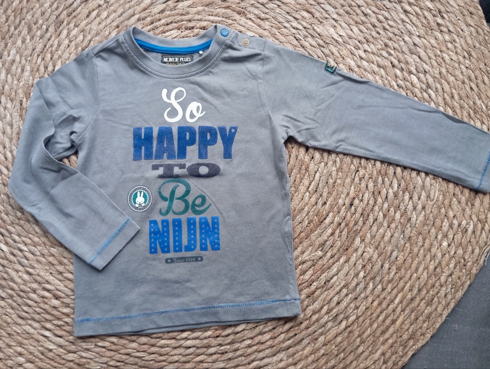 Nijntje Longsleeve 'So Happy to Be Nijntje' Maat 98, Nijntje, Ophalen of Verzenden, Zo goed als nieuw, Shirt of Longsleeve