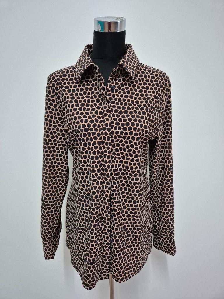 Top20 - Bruin-zwarte G-maxx blouse maat L (1), Kleding | Dames, Blouses en Tunieken, Ophalen of Verzenden, Zo goed als nieuw, Maat 38/40 (M)
