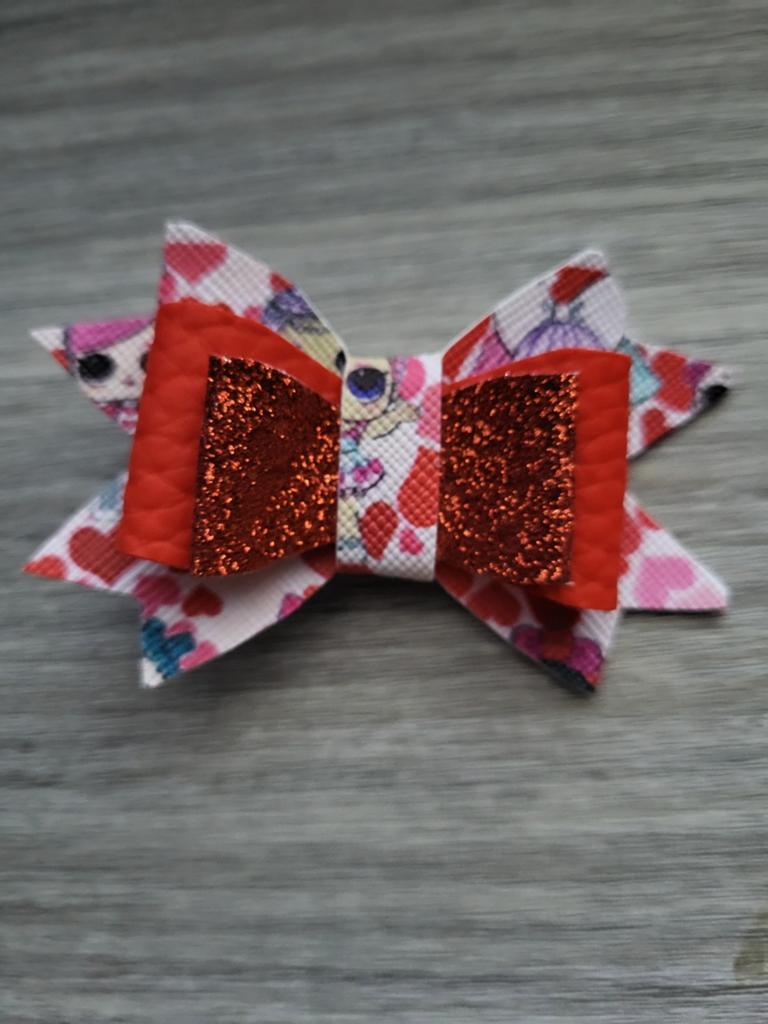 Nieuw Handgemaakt Haarstrikje met Glitter en Hartjes, Ophalen of Verzenden, Nieuw, L.o.l