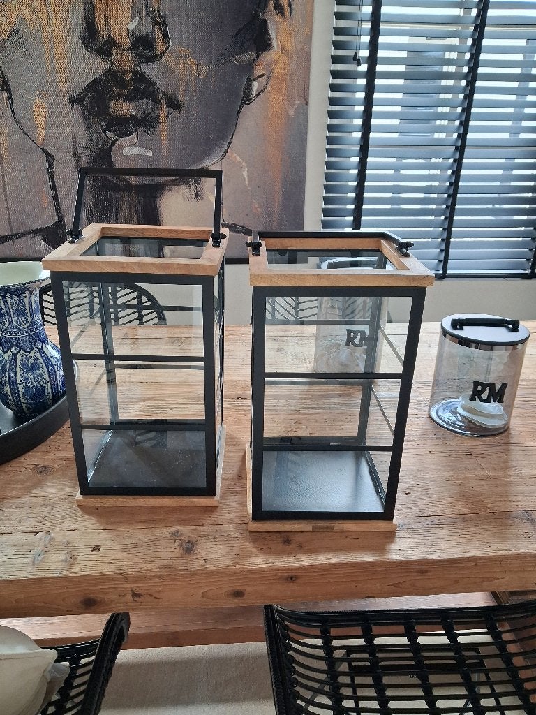 Riviera maison windlichten, Huis en Inrichting, Woonaccessoires | Kandelaars en Kaarsen, Ophalen, Zo goed als nieuw
