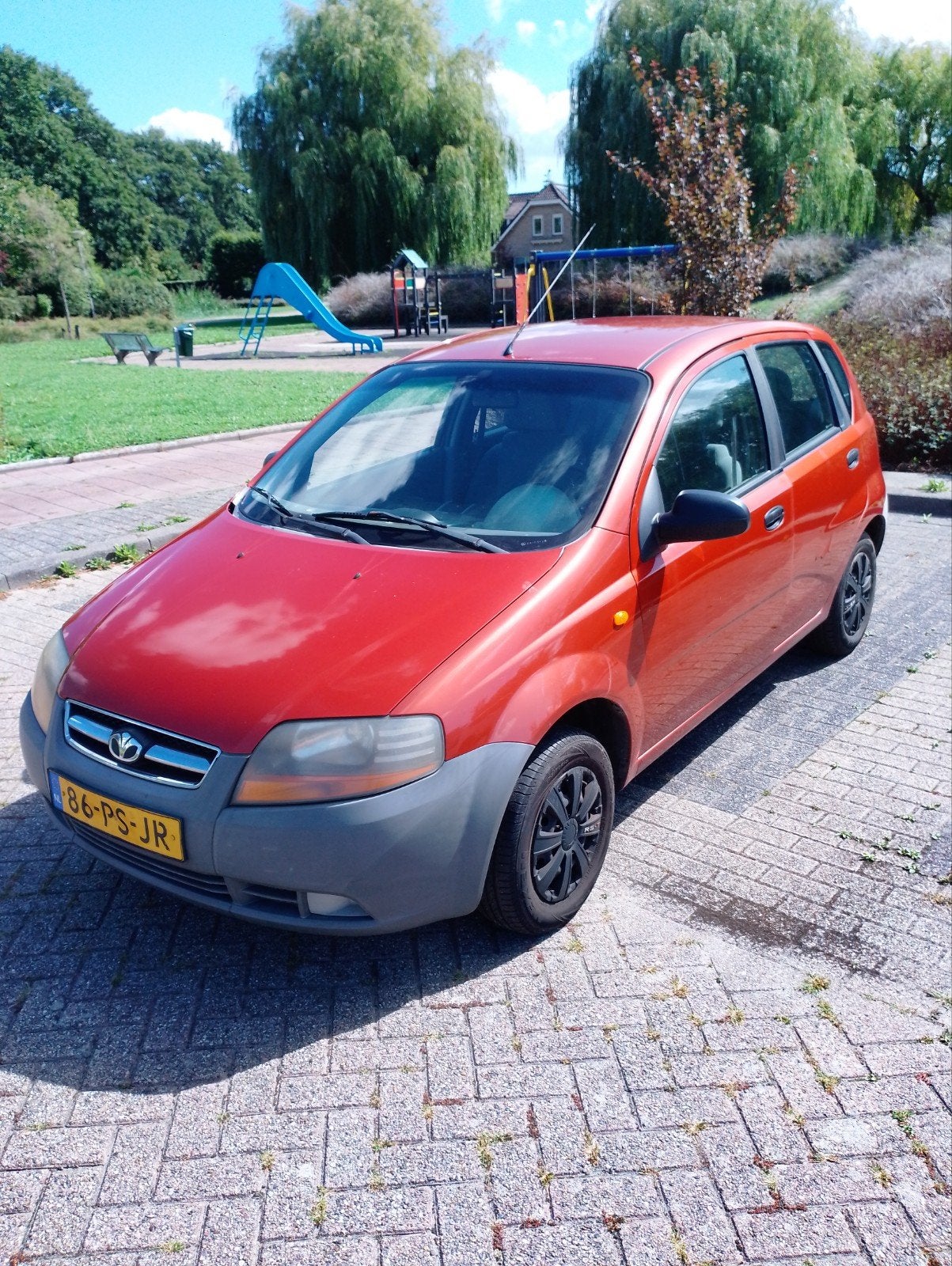 Daewoo Kalos 1.2 2004 Rood, Auto's, Voorwielaandrijving, 1150 cc, 15 km/l, 4 cilinders