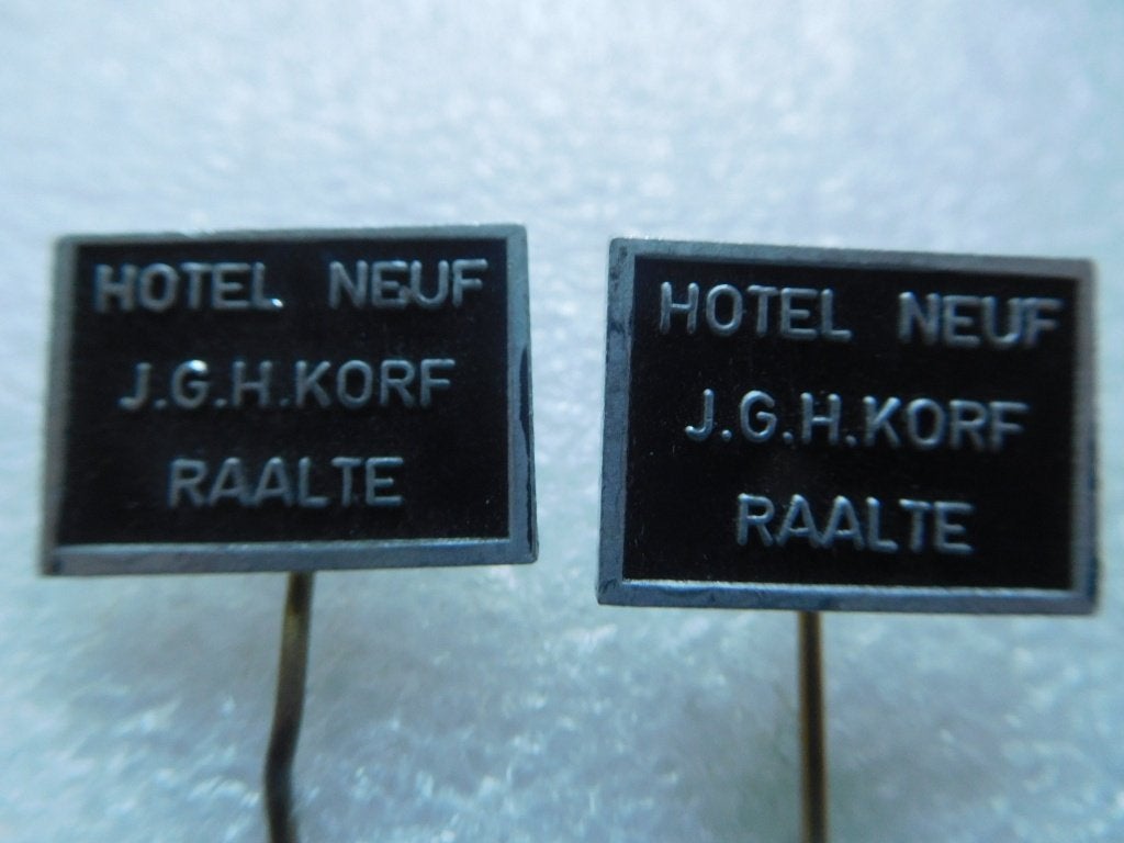 2 x speldje Hotel Neuf Raalte samen voor 0,50 euro, Verzenden, Zo goed als nieuw, Overige onderwerpen
