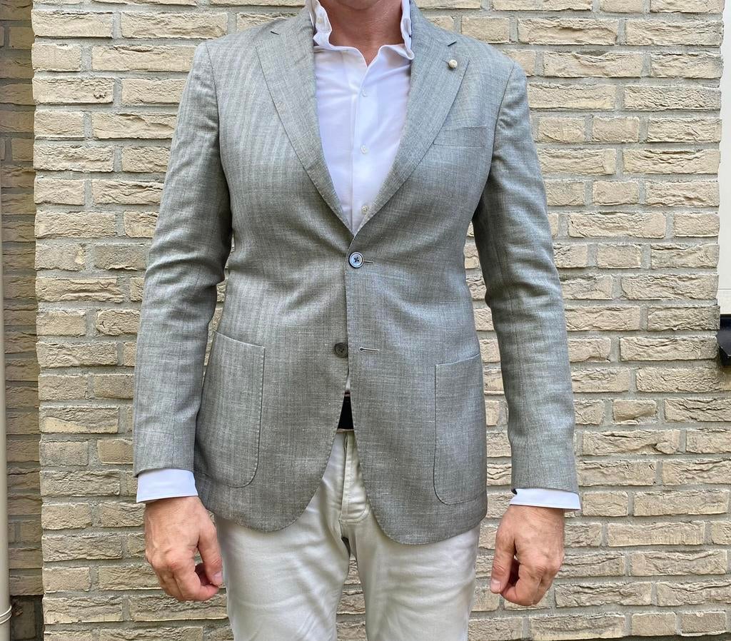 Colbert Luigi Bianchi Mantova Sartoria wol/zijde mt 50 zgan, Ophalen of Verzenden, Zo goed als nieuw, Maat 48/50 (M), Blauw