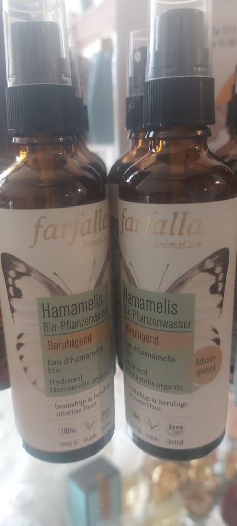 Farfalla Hydrolaten Set: Hamamelis, Rozenblad & Pepermunt, Sieraden, Tassen en Uiterlijk, Uiterlijk | Lichaamsverzorging, Nieuw