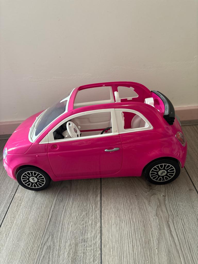 Barbie Fiat 500 Roze Auto - Perfect voor Avonturen!, Ophalen of Verzenden, Zo goed als nieuw