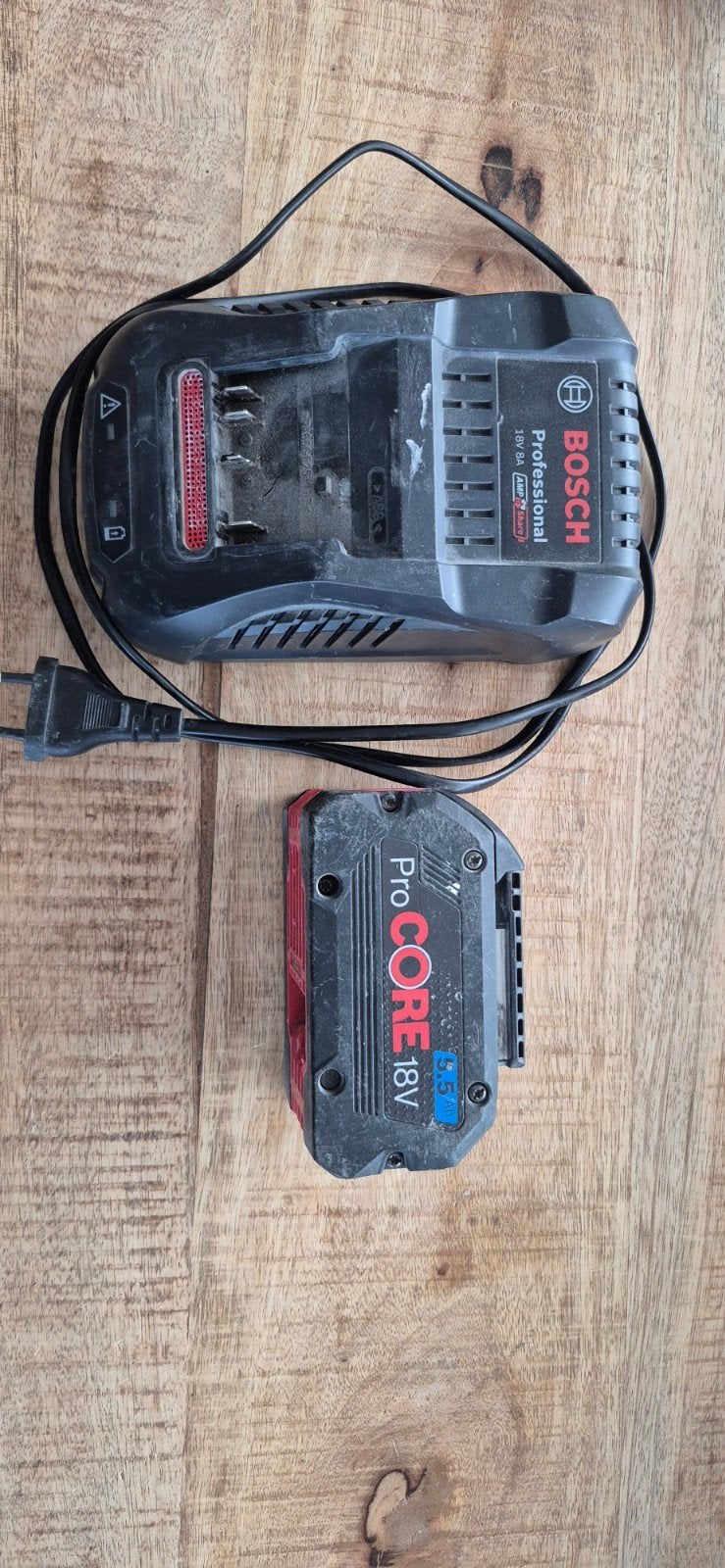 Bosch Professional 18V Accu en Oplader, Ophalen of Verzenden, Gebruikt
